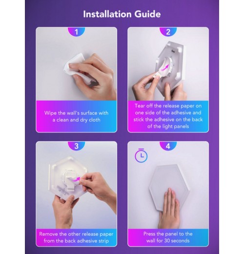 Double Sided Tape for Glide Light Panels for Easy Installation and Attachment